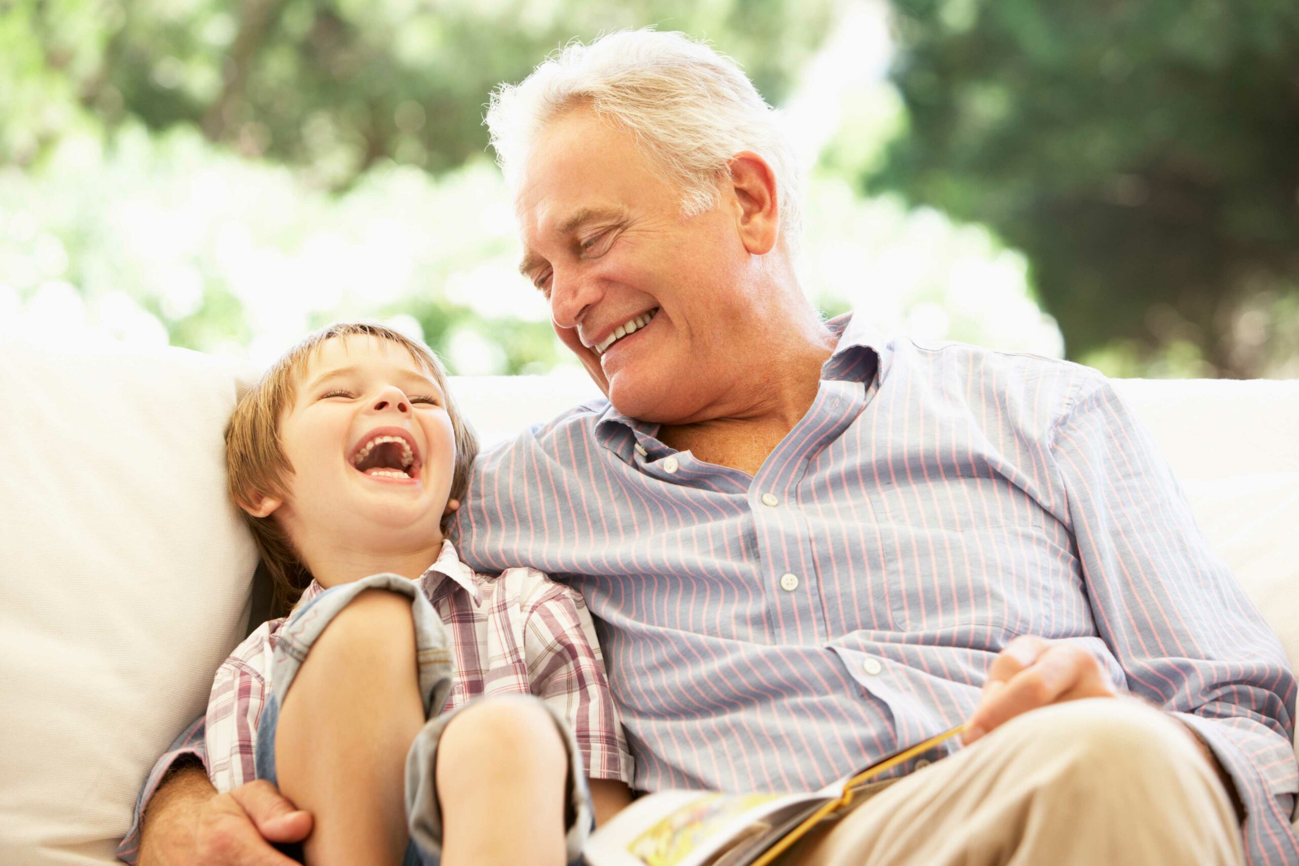Grandfather and grandchild enjoying time together